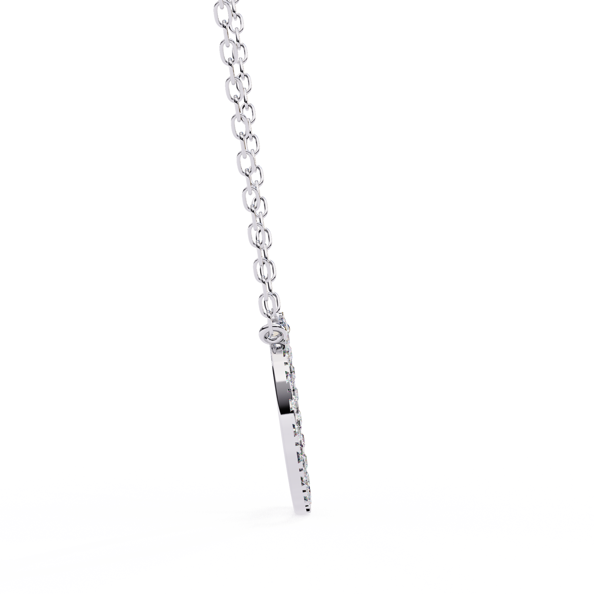 Round Cut Lab Diamond Circle Pendant