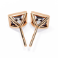 Princess cut Lab Diamond Bezel Set Earrings