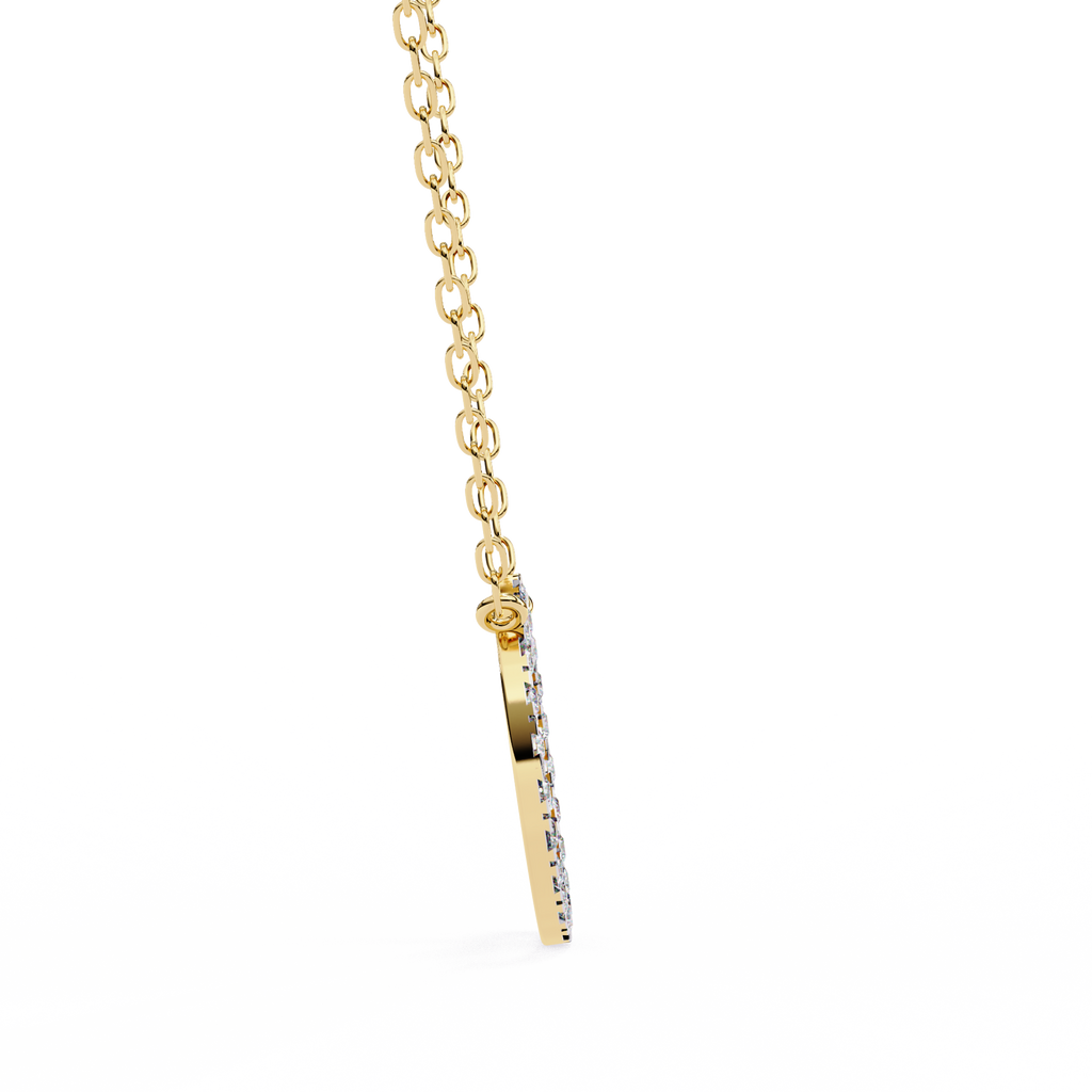 Round Cut Lab Diamond Circle Pendant