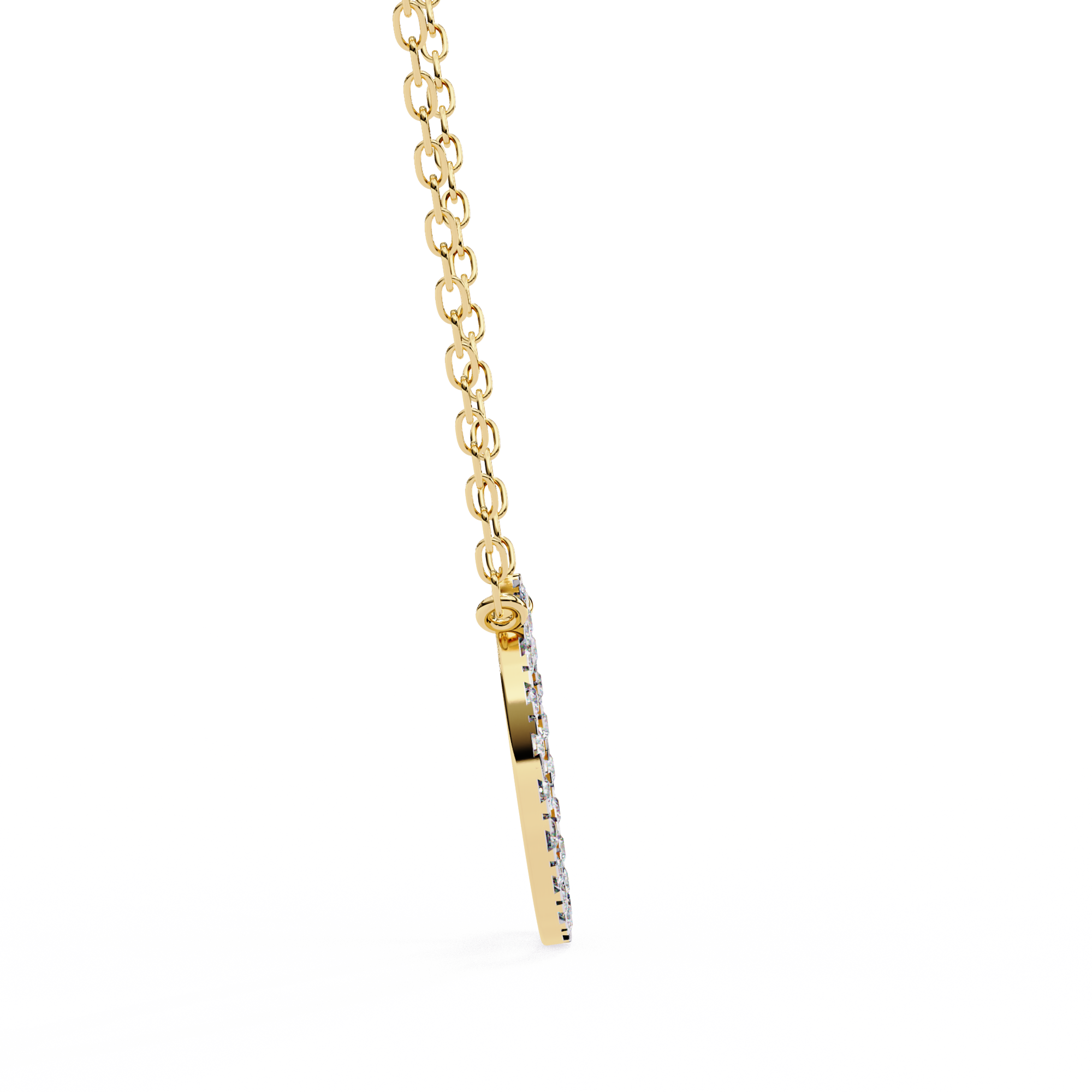 Round Cut Lab Diamond Circle Pendant