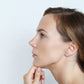 Princess cut Lab Diamond Bezel Set Earrings