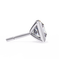 Princess cut Lab Diamond Bezel Set Earrings
