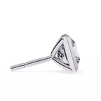 Princess cut Lab Diamond Bezel Set Earrings