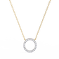 Round Cut Lab Diamond Circle Pendant