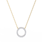 Round Cut Lab Diamond Circle Pendant