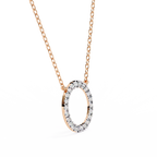 Round Cut Lab Diamond Circle Pendant