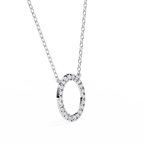Round Cut Lab Diamond Circle Pendant