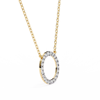 Round Cut Lab Diamond Circle Pendant