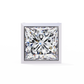 Princess cut Lab Diamond Bezel Set Earrings