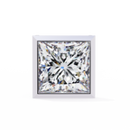 Princess cut Lab Diamond Bezel Set Earrings