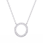 Round Cut Lab Diamond Circle Pendant