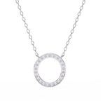 Round Cut Lab Diamond Circle Pendant