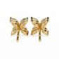 Marquise Cut Lab Diamond Floral Stud Earrings