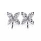 Marquise Cut Lab Diamond Floral Stud Earrings