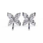 Marquise Cut Lab Diamond Floral Stud Earrings