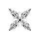 Marquise Cut Lab Diamond Floral Stud Earrings