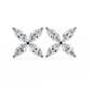 Marquise Cut Lab Diamond Floral Stud Earrings