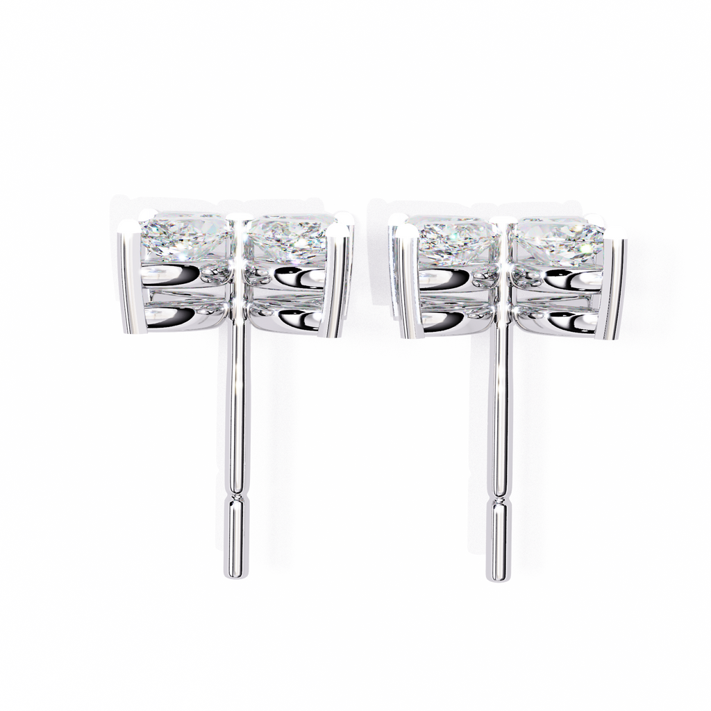 Marquise Cut Lab Diamond Floral Stud Earrings