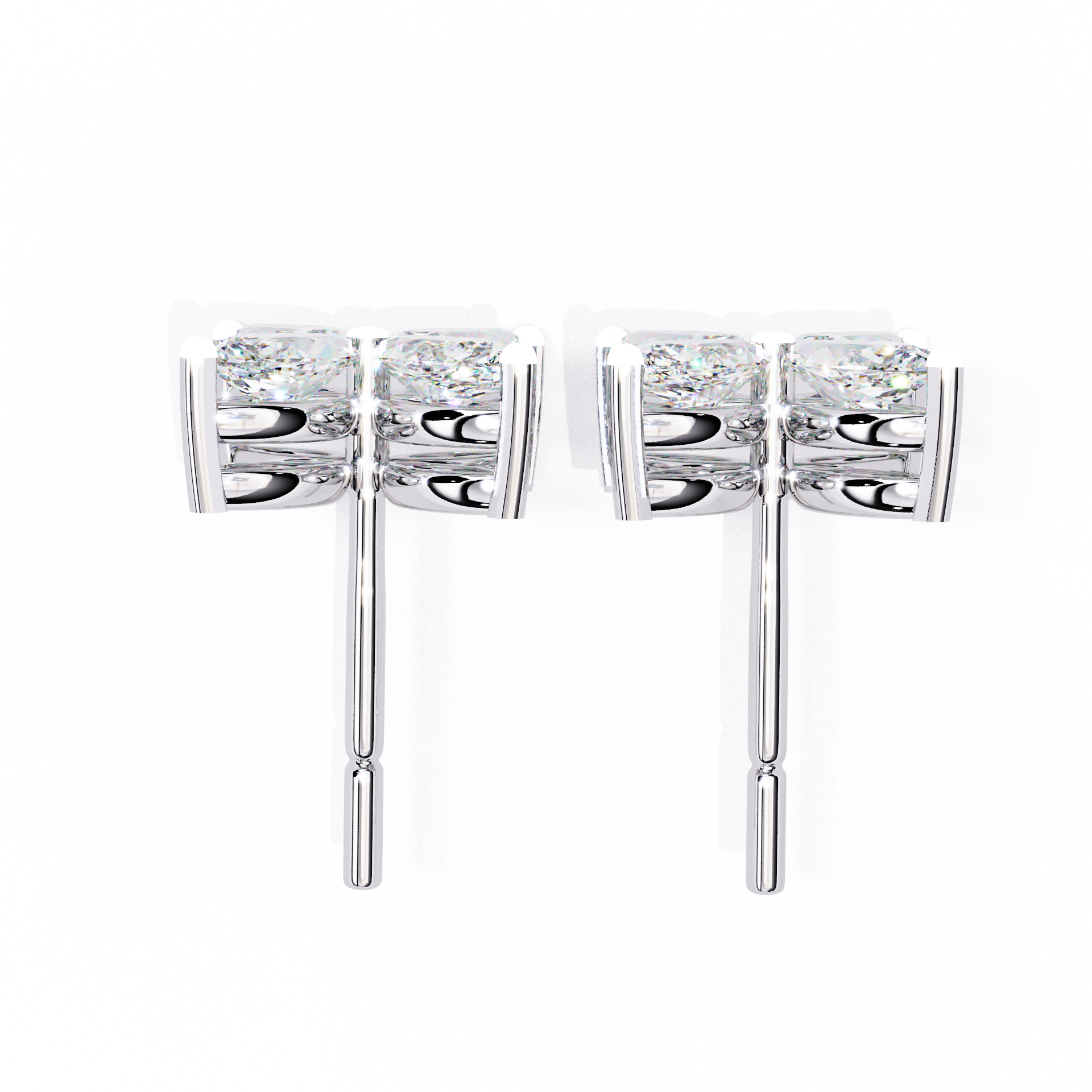 Marquise Cut Lab Diamond Floral Stud Earrings