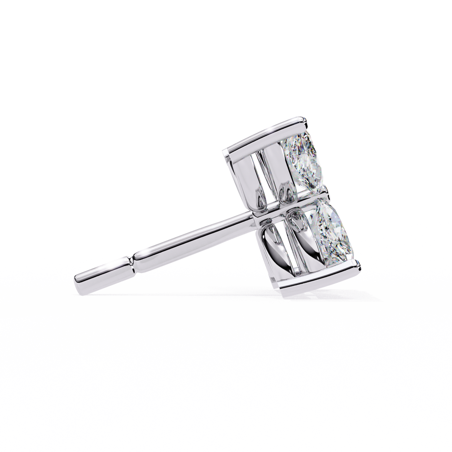Marquise Cut Lab Diamond Floral Stud Earrings
