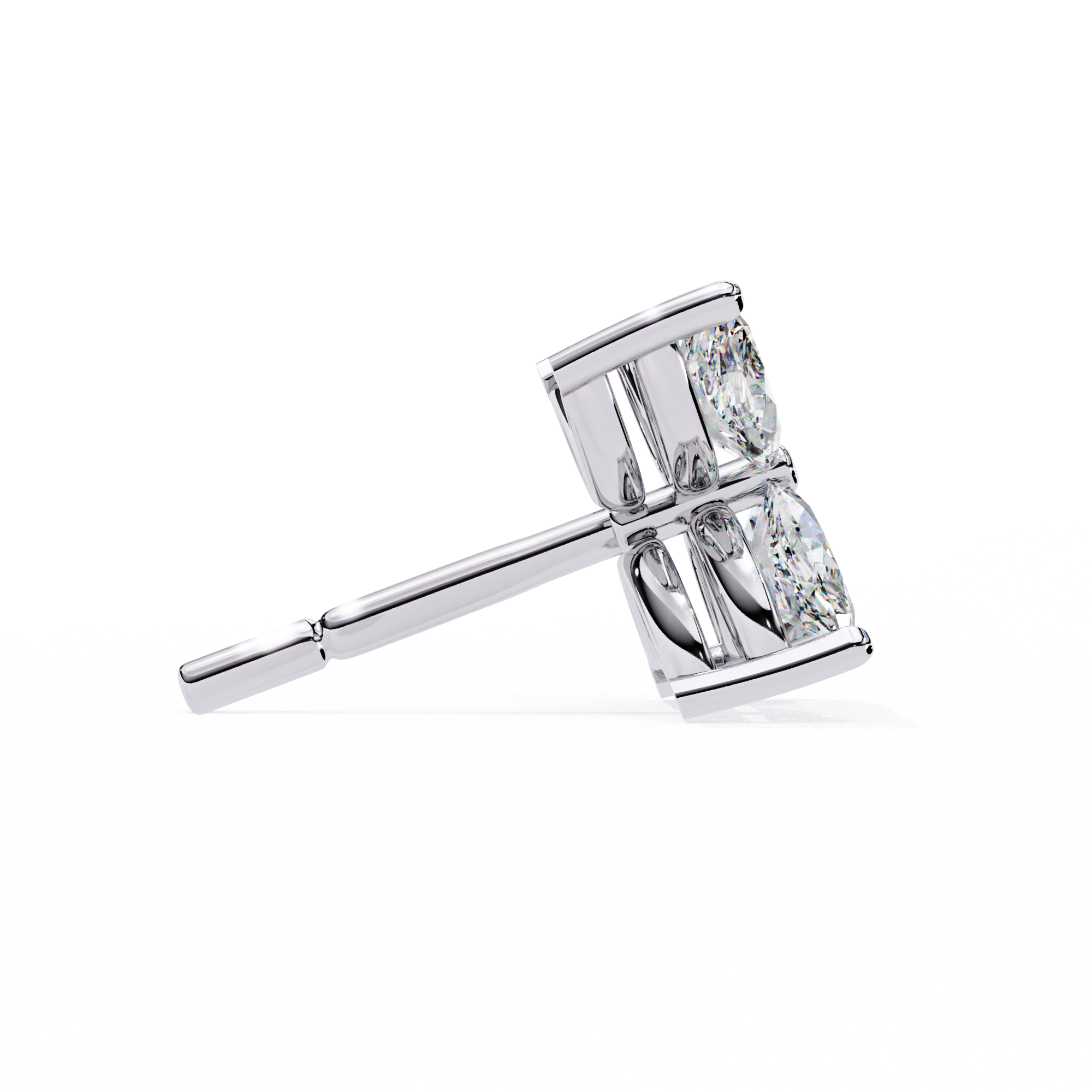 Marquise Cut Lab Diamond Floral Stud Earrings