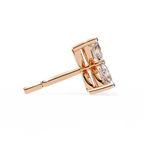 Marquise Cut Lab Diamond Floral Stud Earrings