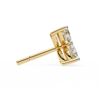 Marquise Cut Lab Diamond Floral Stud Earrings