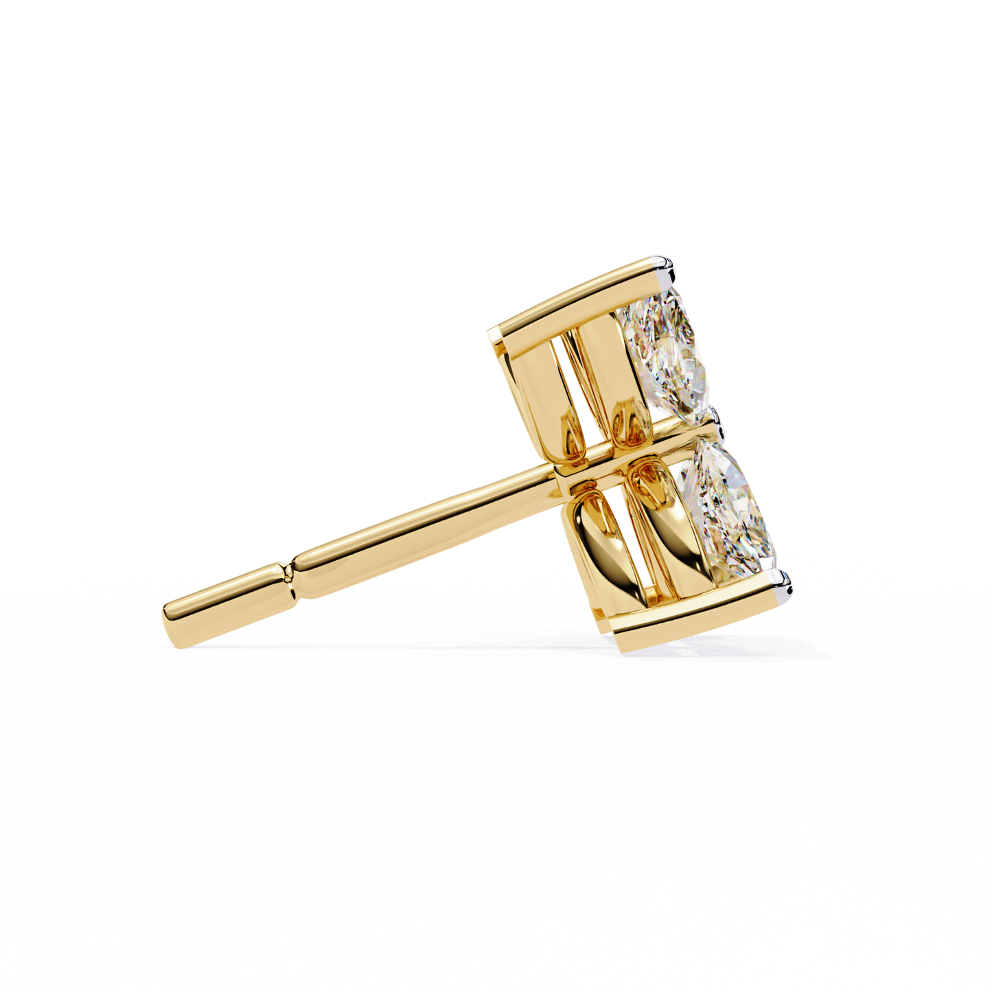 Marquise Cut Lab Diamond Floral Stud Earrings