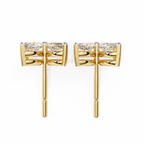 Marquise Cut Lab Diamond Floral Stud Earrings
