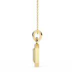 18KT White Gold Round Cut Lab Diamond Pendant