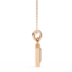 18KT White Gold Round Cut Lab Diamond Pendant