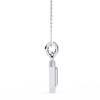 18KT White Gold Round Cut Lab Diamond Pendant