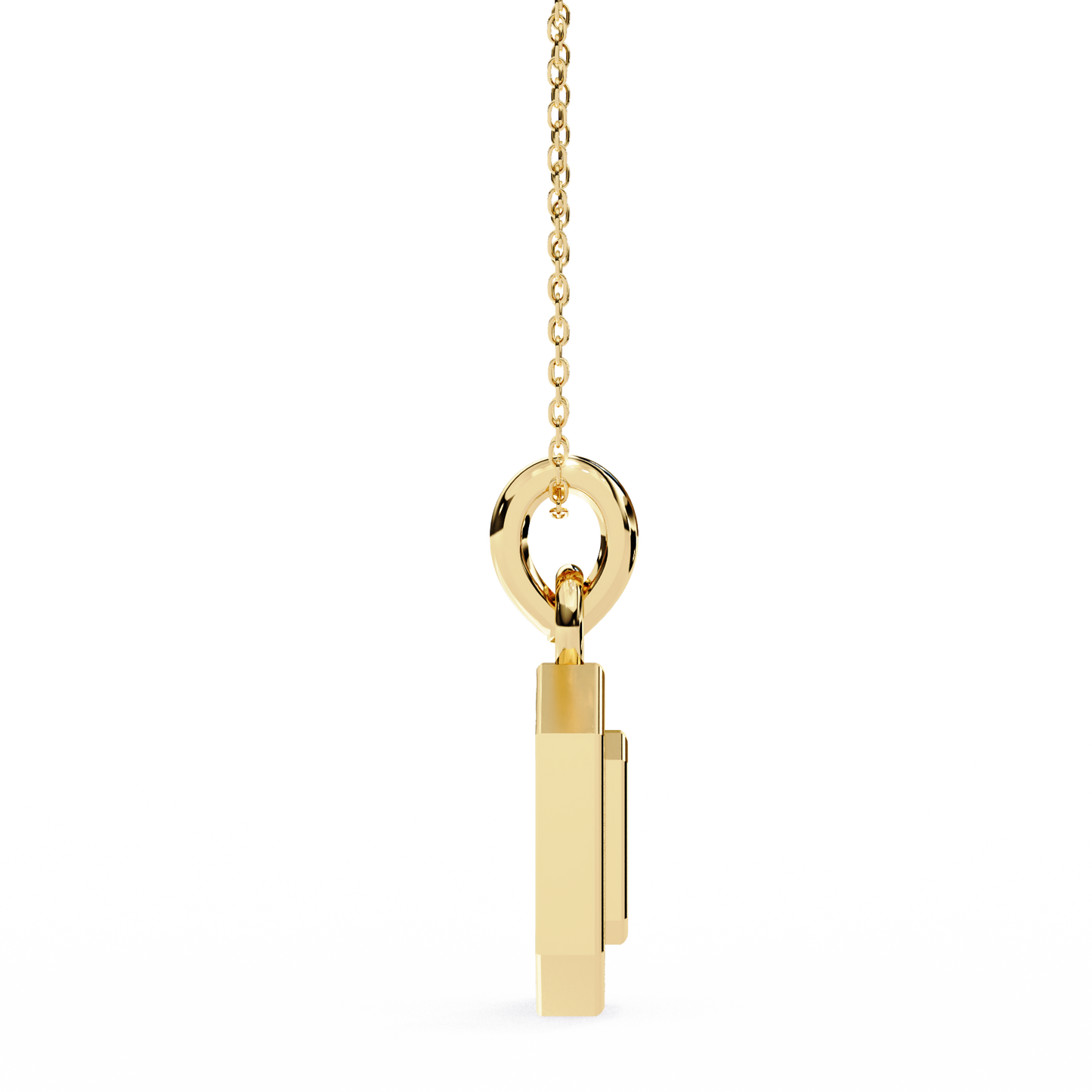 18KT White Gold Round Cut Lab Diamond Pendant