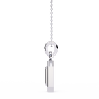 18KT White Gold Round Cut Lab Diamond Pendant