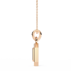 18KT White Gold Round Cut Lab Diamond Pendant