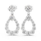 Lab Diamond Round Cut Fancy Drop Earrings