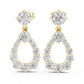 Lab Diamond Round Cut Fancy Drop Earrings