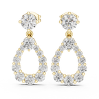 Lab Diamond Round Cut Fancy Drop Earrings