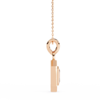 Emerald and Round Cut Lab Diamond Pendant