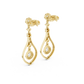 Pear And Round Cut Diamond Dangler Earrings