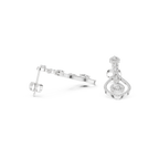 Pear And Round Cut Diamond Dangler Earrings