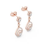 Classic Dangler Earrings With Pear Cut Diamond