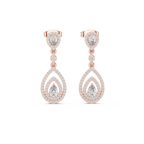 Classic Dangler Earrings With Pear Cut Diamond