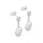 Classic Dangler Earrings With Pear Cut Diamond