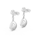Classic Dangler Earrings With Pear Cut Diamond