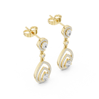 Classic Dangler Earrings With Pear Cut Diamond