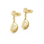 Classic Dangler Earrings With Pear Cut Diamond