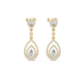 Classic Dangler Earrings With Pear Cut Diamond