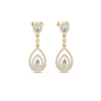 Classic Dangler Earrings With Pear Cut Diamond