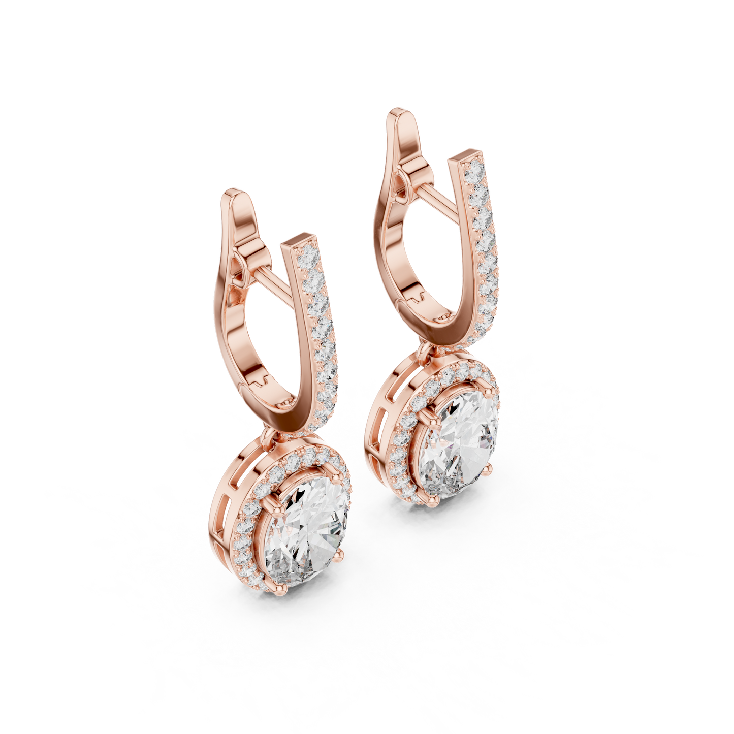 Trendy Lab Diamond Oval Cut Drop Earrings